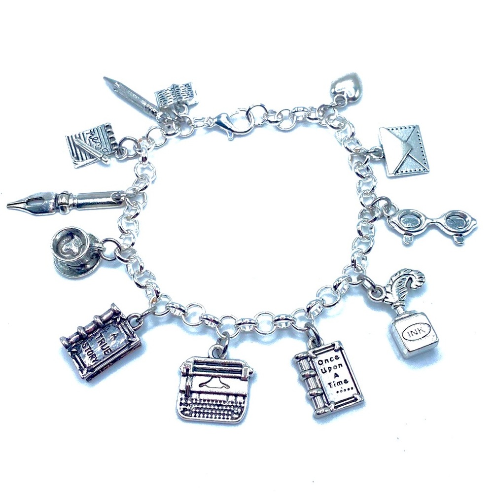 Writer Charm Bracelet Author